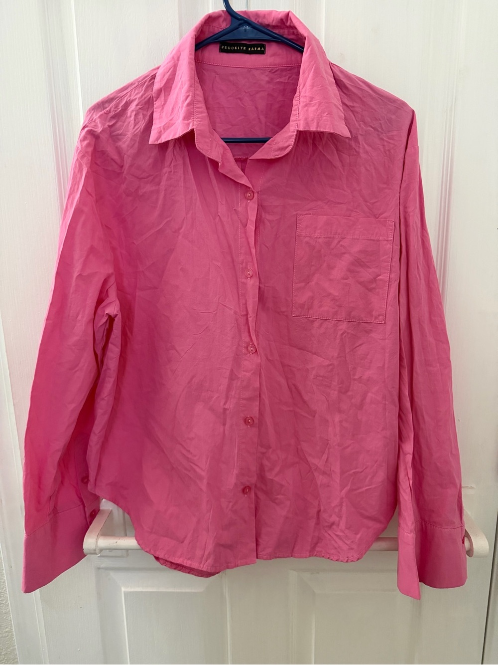 Fuschia Pink Button-Down Shirt